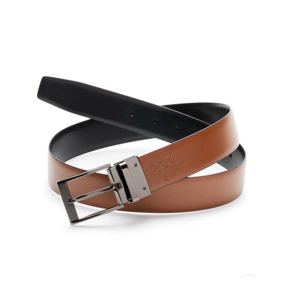 Perry Ellis Reversible Scratch Leather Belt Sz 40 New - Picture 2 of 7